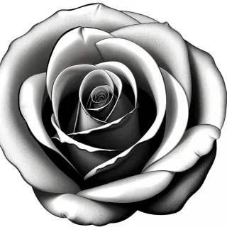 rose clipart black and white