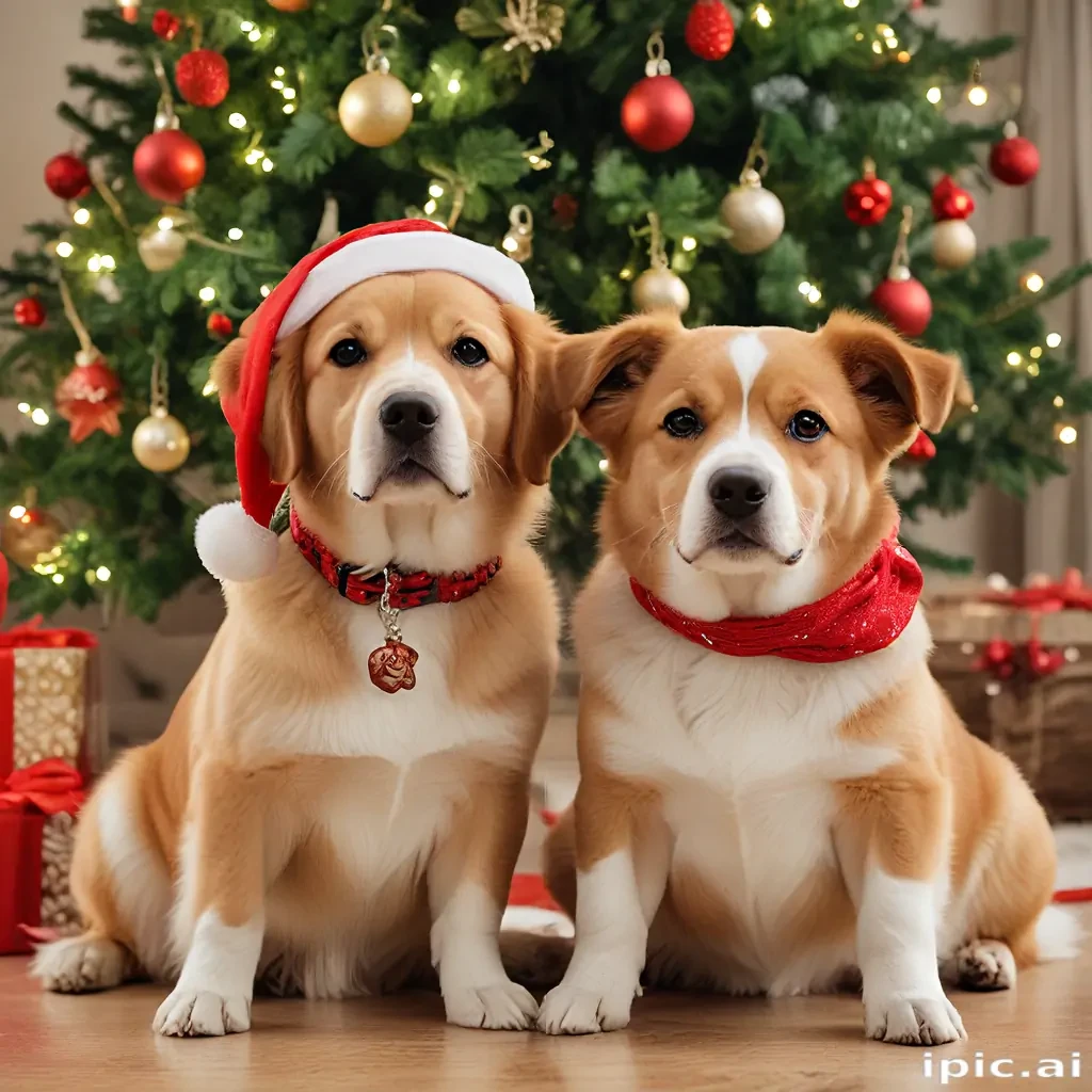 cute christmas dogs