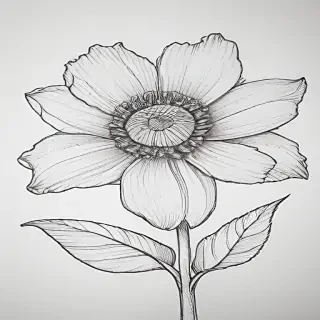 flower drawing for coloring