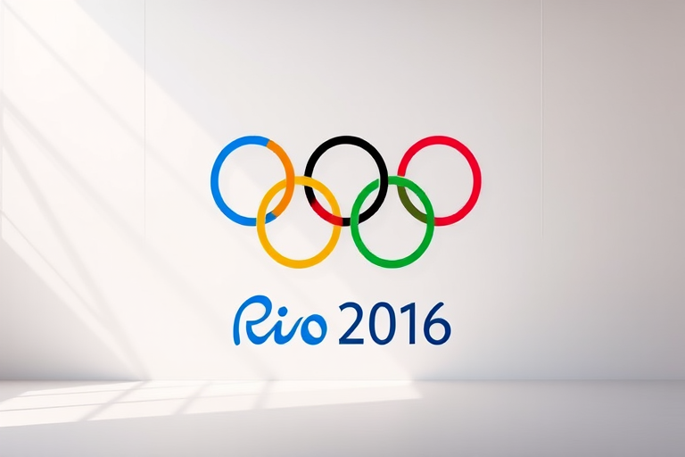 Create a vibrant logo design for the Rio 2016 Olympics featuring ...