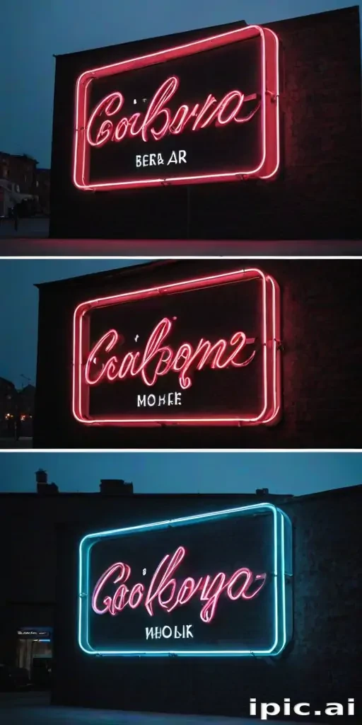 neon sign mockup