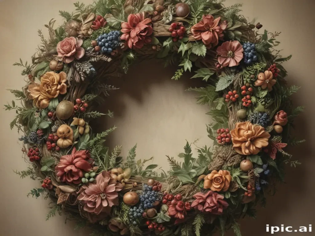wreath drawing