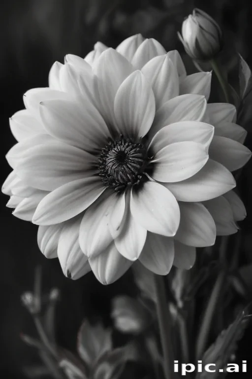 black and white flower background