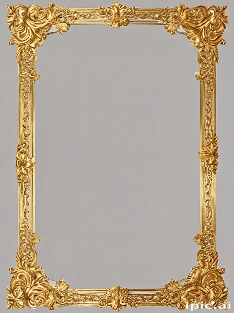 transparent background gold border