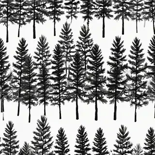 black and white pine tree clip art