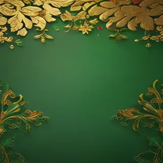 gold and green background