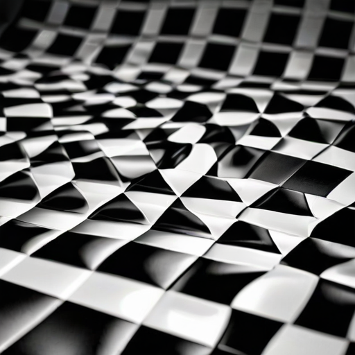 black and white checkered background