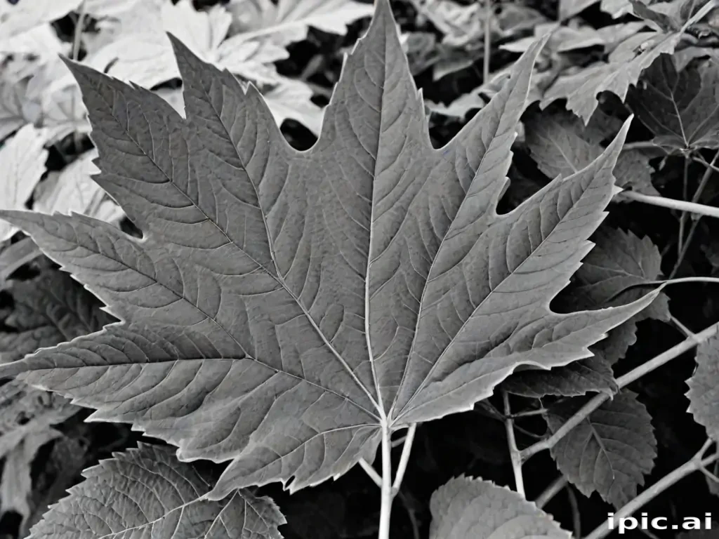 clipart of leaf black and white