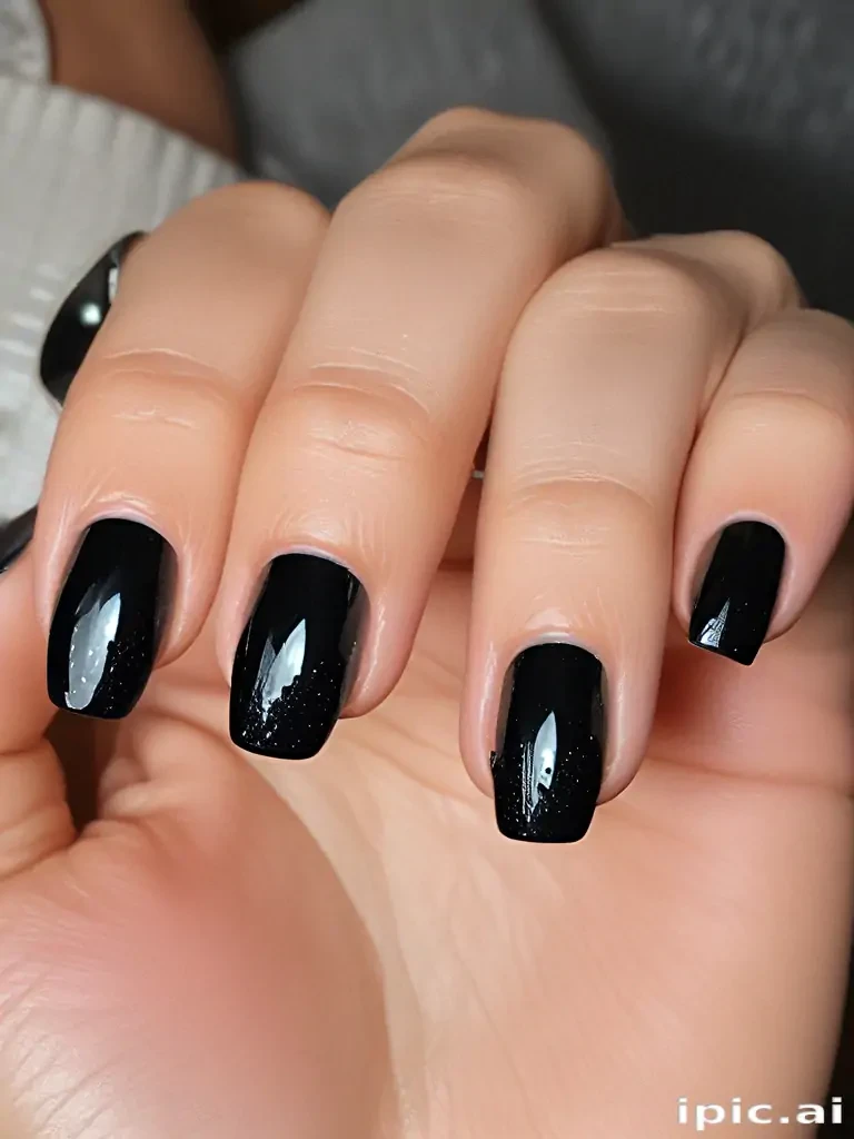 black with glitter