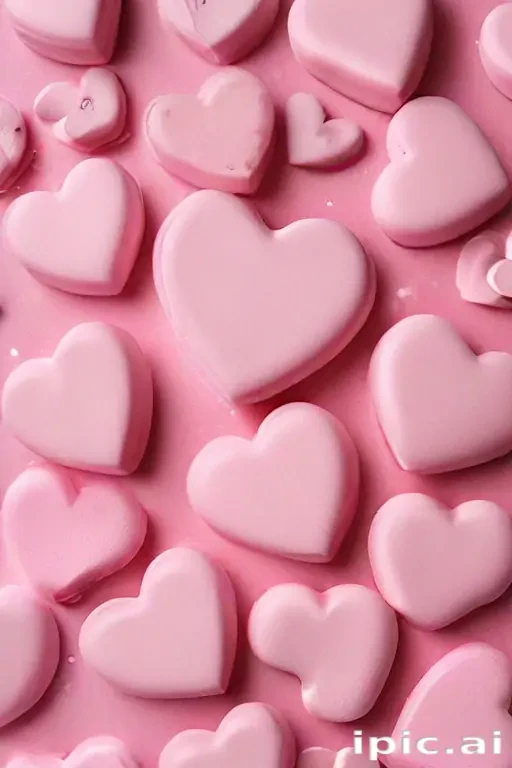 pink hearts aesthetic