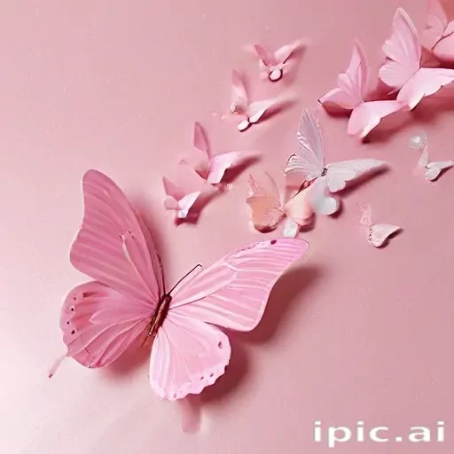 pink butterflies aesthetic