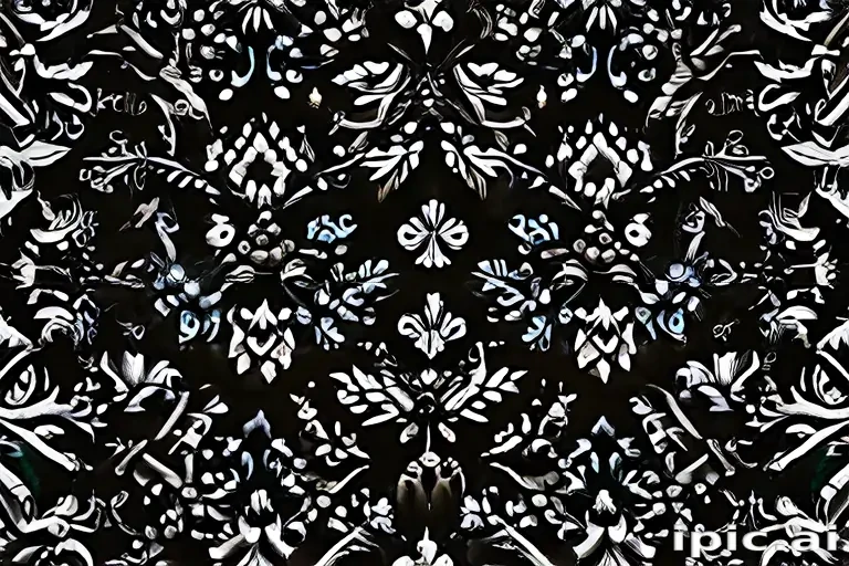 black with white pattern