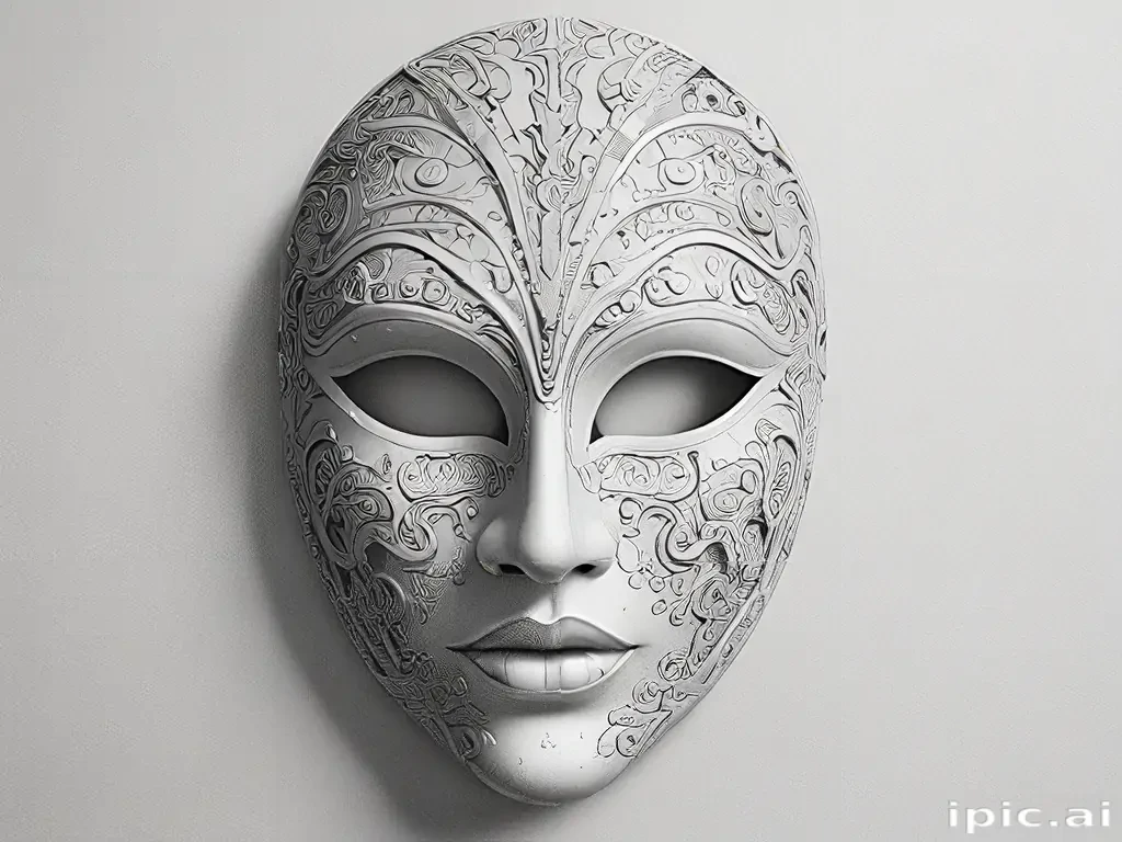 drawing of a mask