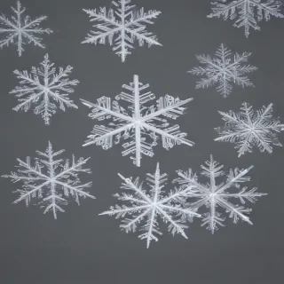 transparent snowflakes