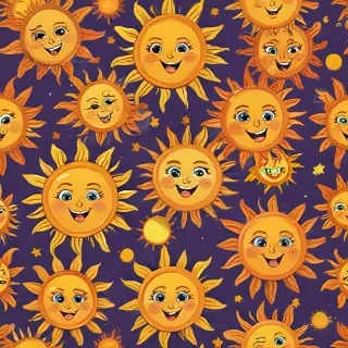 cartoon suns