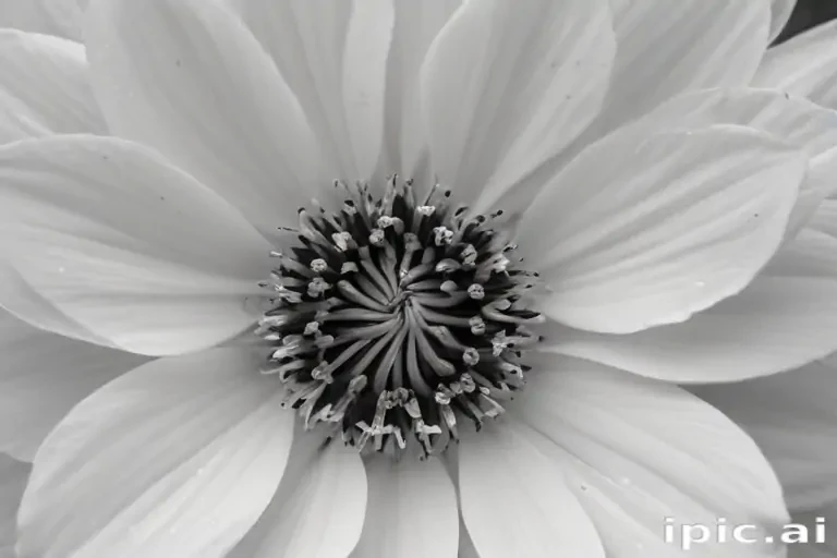 black and white flower