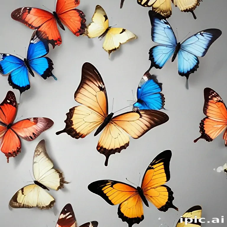 butterflies transparent