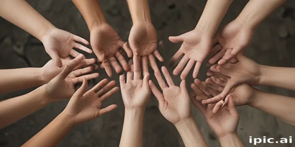 hands reaching