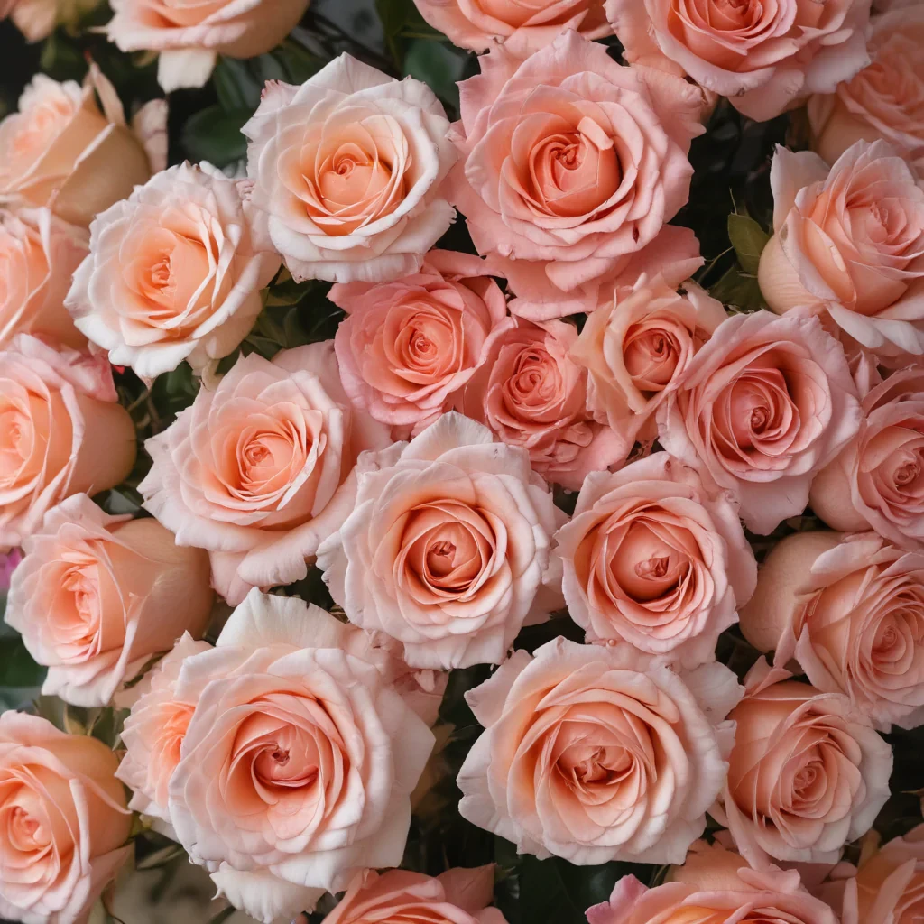 roses in background