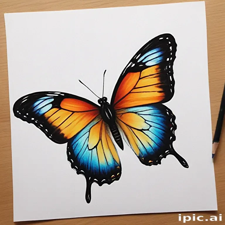 butterfly drawling