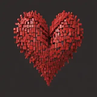 pixelated heart png