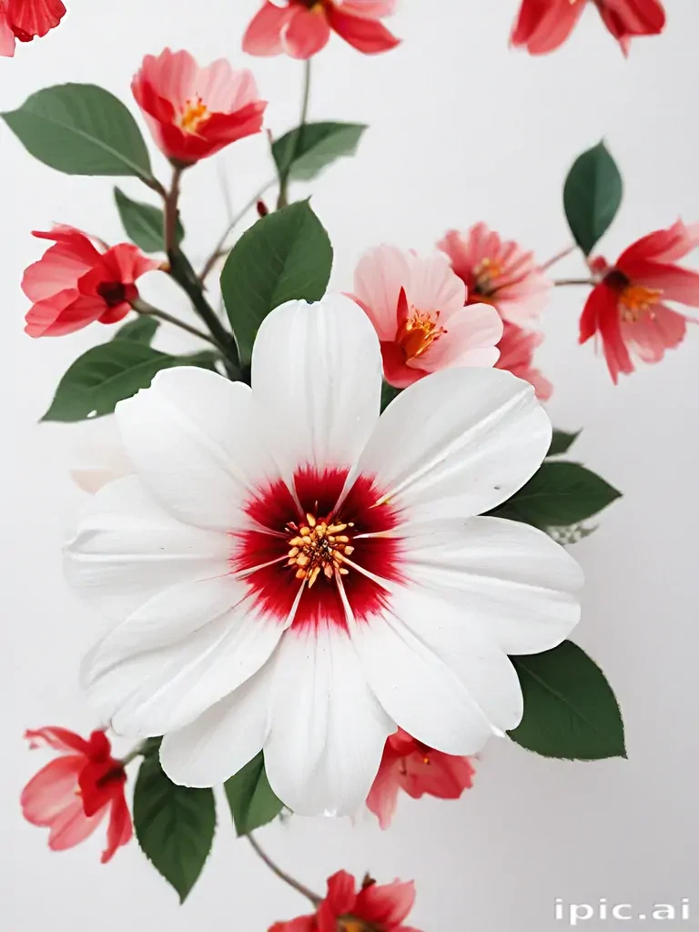 flower white bg