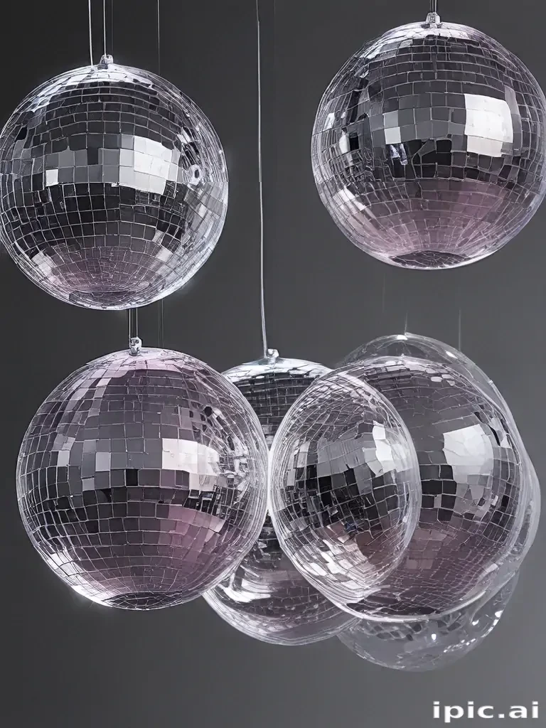 transparent disco balls
