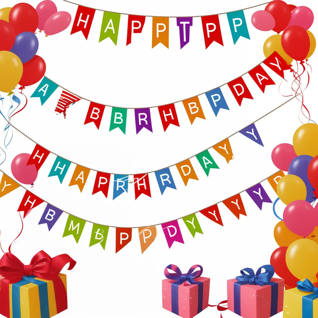 happy birthday banner png