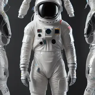 cartoon transparent astronaut suit