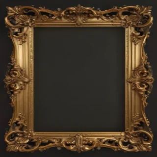 golden frame png transparent