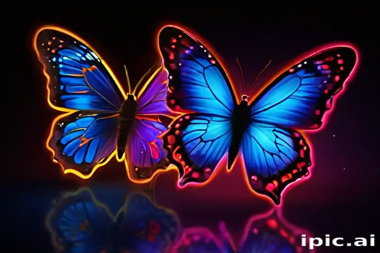 neon butterfly wallpaper