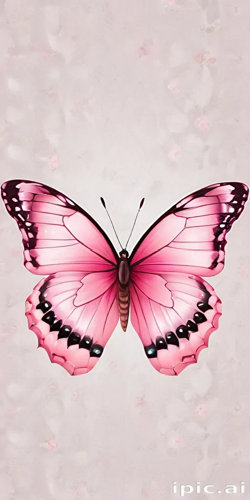 pink butterfly clipart