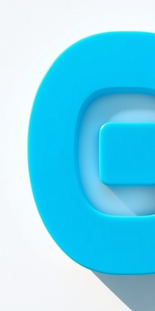 Create a high-resolution image of a stylized blue letter "B" with a smooth gradient and subtle sparkles, using a Canon EOS R5 camera with a 50mm lens, aperture set to f/1.8, ISO 100, and a clear background for enhanced contrast, captured in natural light with a focus on vibrant colors and sharp details.