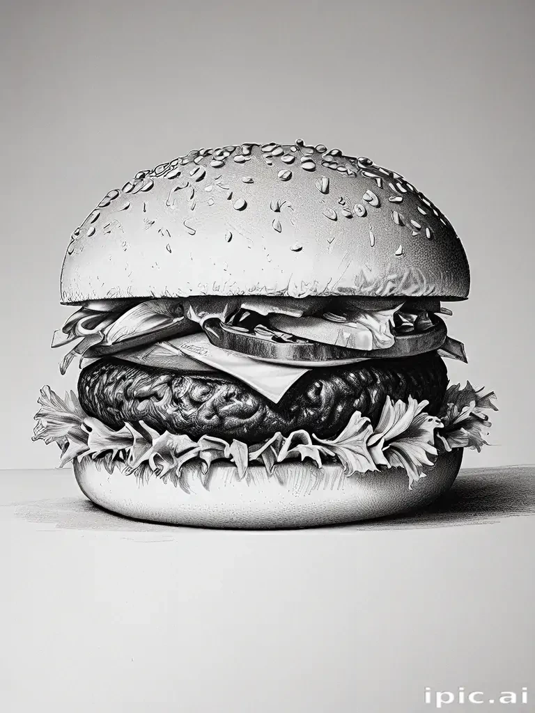 hamburger drawing