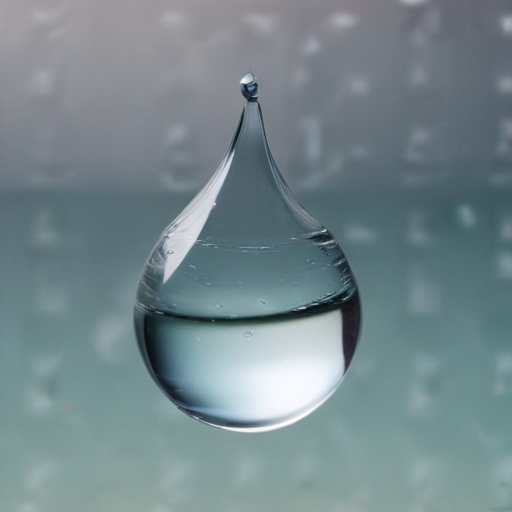Glorious Reflection of a Single Water Droplet Against a Soft Background