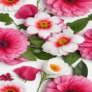 flowers with white background