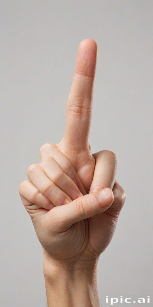 middle finger transparent