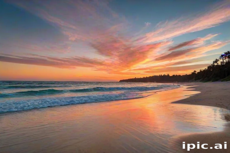 beach background sunset