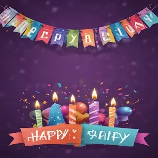 happy birthday banner png