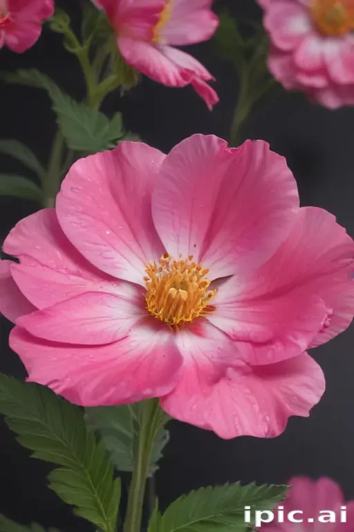 pink flower transparent background