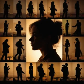 people silhouettes