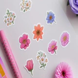 aesthetic flower stickers
