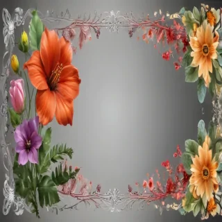 flower transparent border
