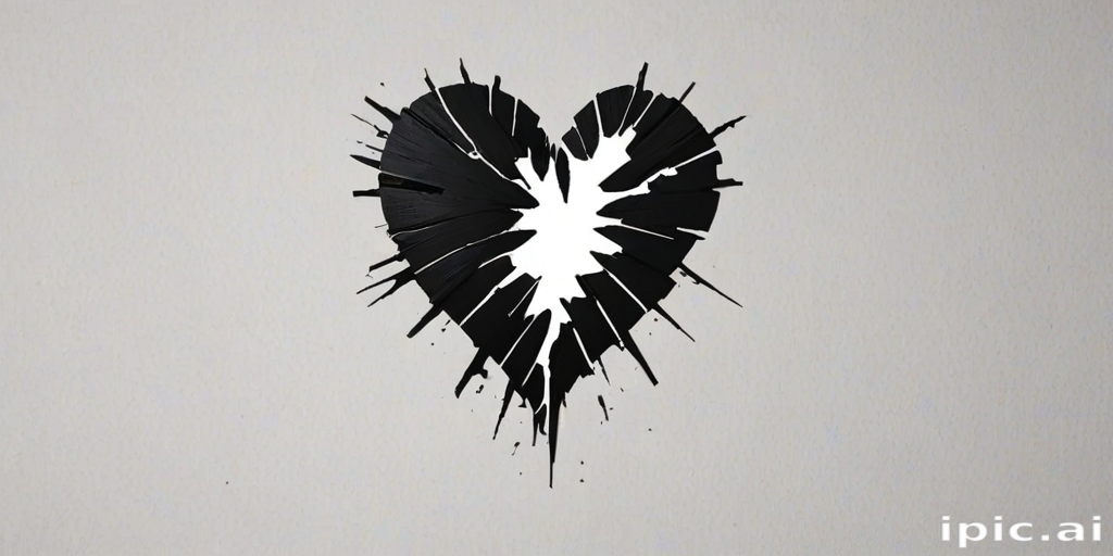 broken heart black