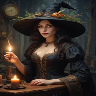 vintage witch art