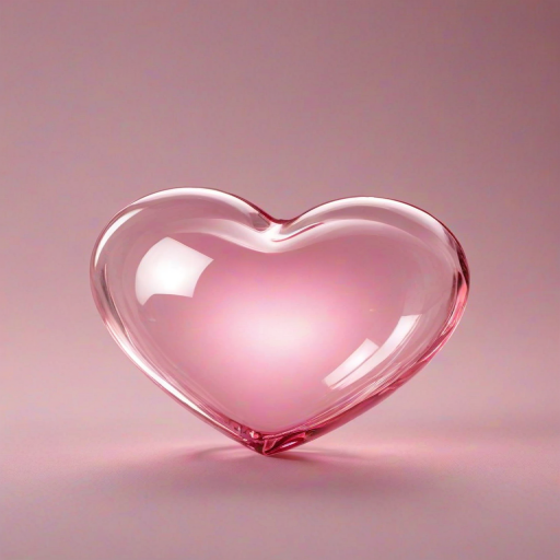 transparent pink heart