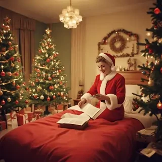 retro christmas image
