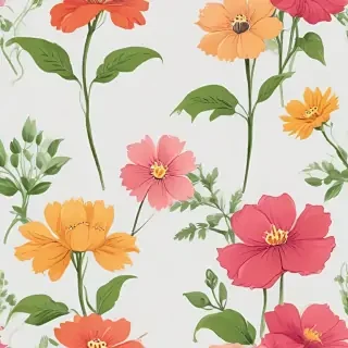 cartoon flowers transparent background