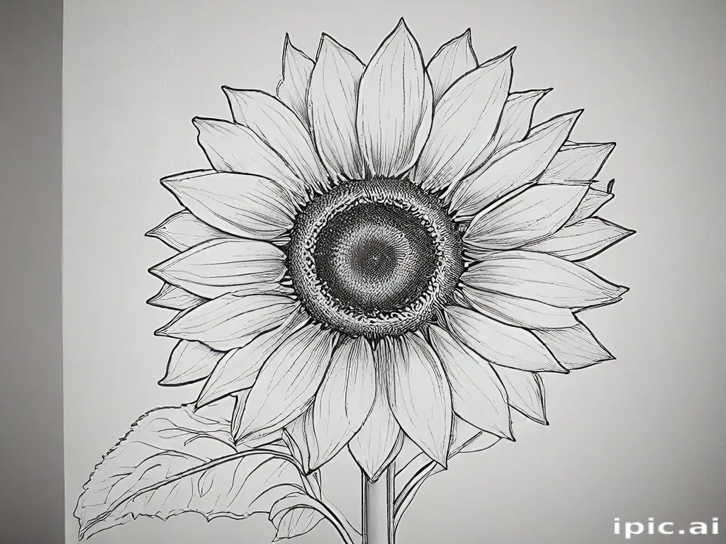 sunflower outline