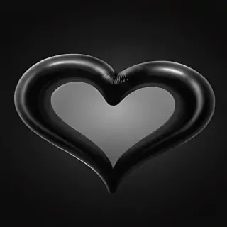 black heart transparent